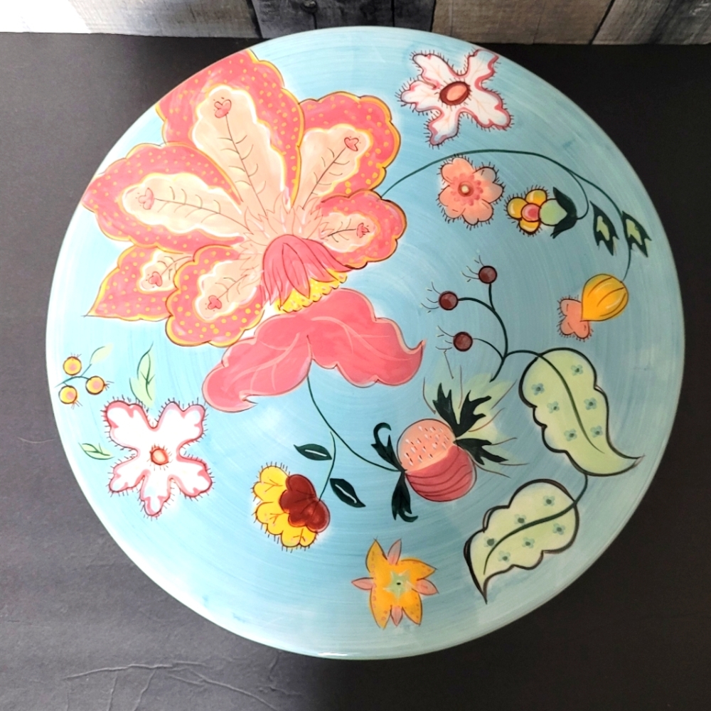 Gorgeous Abstract Floral Cake Plate Stand Excellent